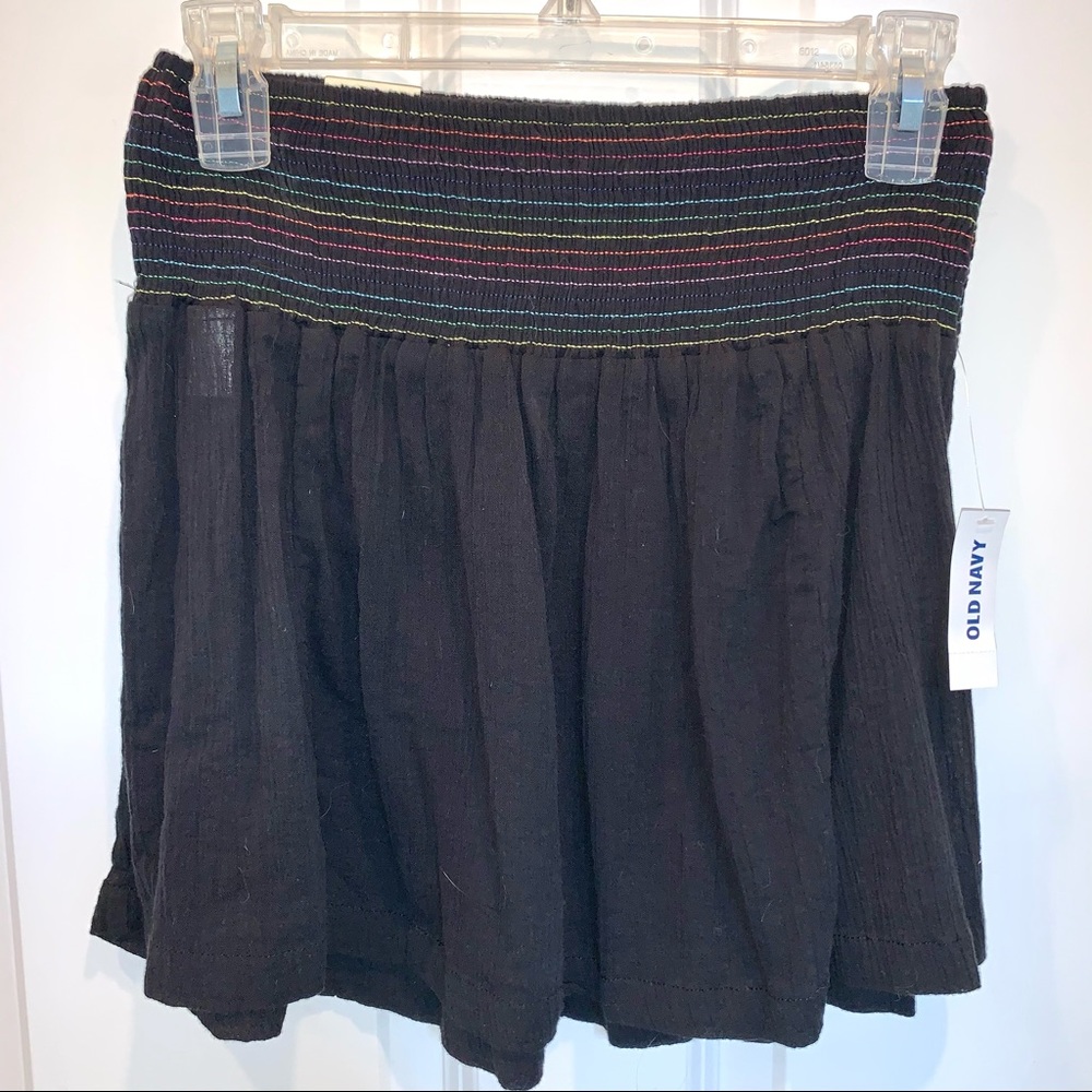 Women’s SZ S OLD NAVY Black Ruched Waist Skirt